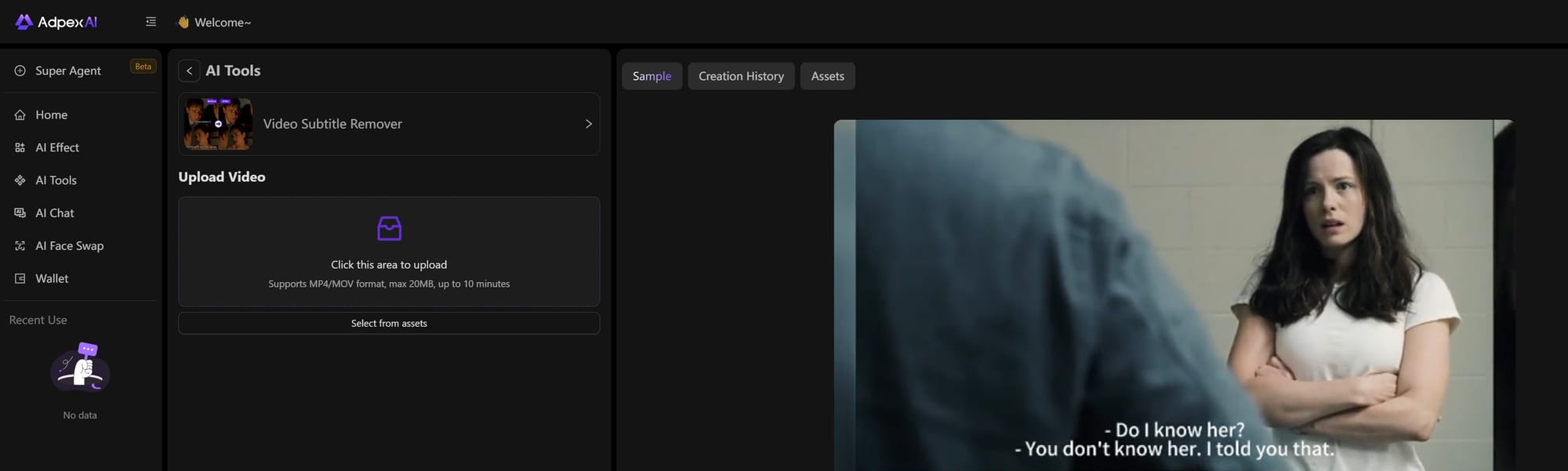 AdpexAI – Best AI Video Subtitle Remover