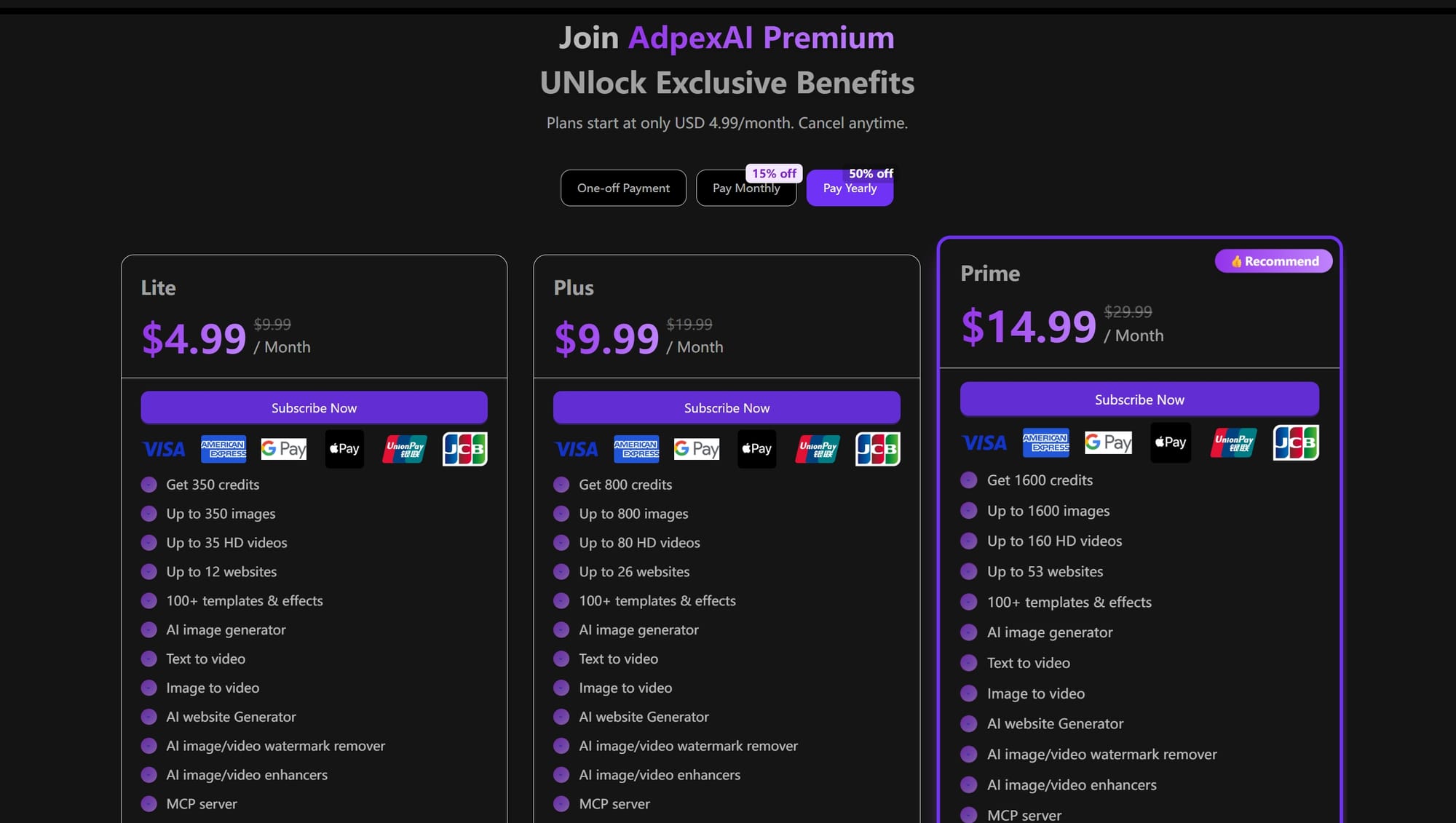 Plans and Pricing